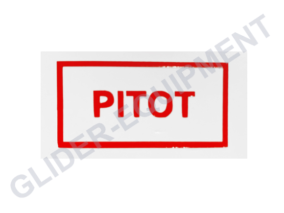 Warning/indication Placard \'Pitot\' red [SR112377]